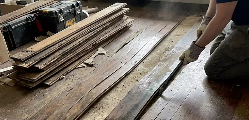 Wood Veneer Water Damage Repair Dacula